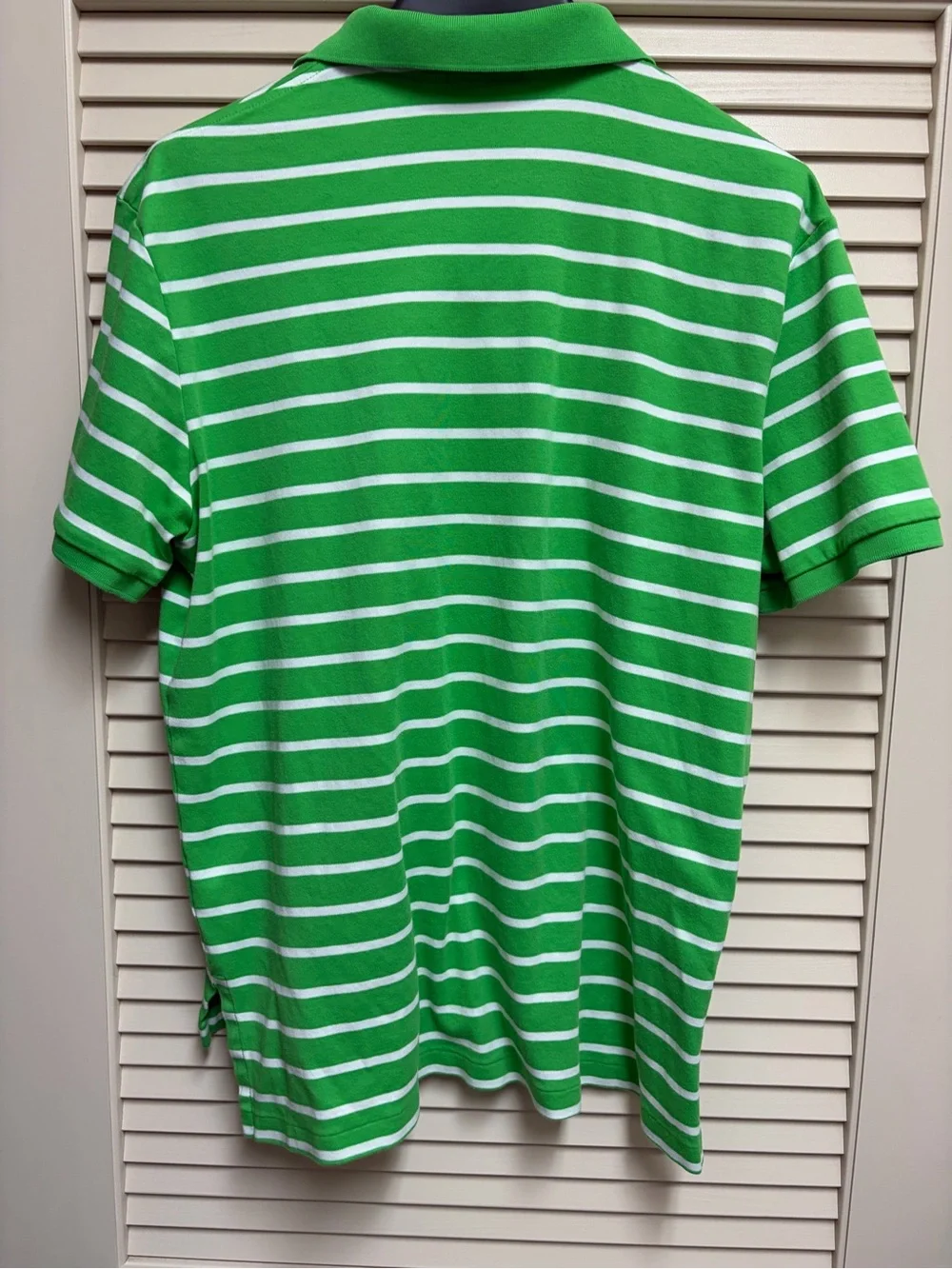 Polo Ralph Lauren Polo Shirt Mens XL Green White Striped Multicolor Pony Logo